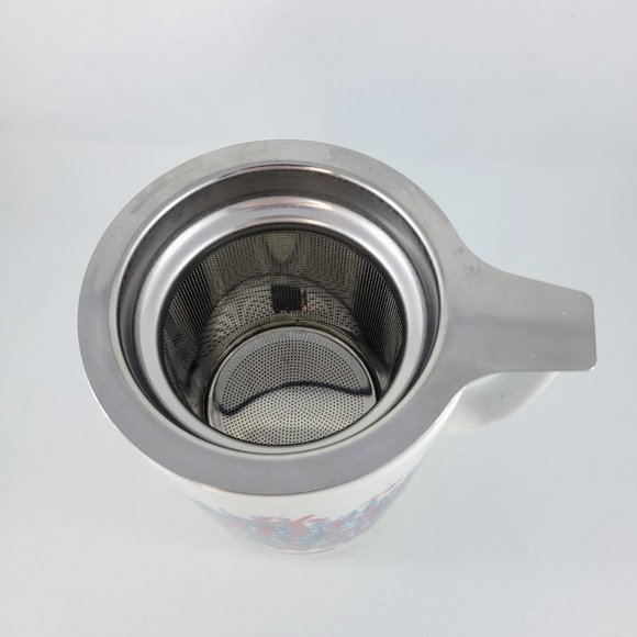 Tea Mug Steeper Life Is Better At The Cabin Indigo Chapters With Lid White Blue… - Picture 9 of 16